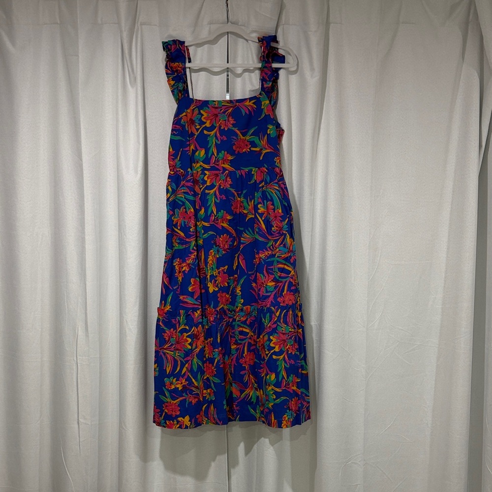 J. Crew Vibrant Floral Midi Dress